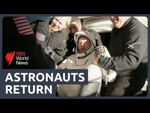 NASA astronauts return to Earth after nine months in space