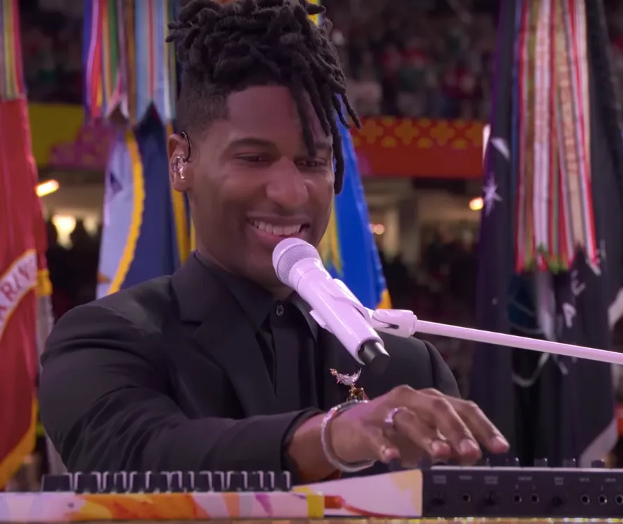 Jon Batiste dedicated his national anthem performance