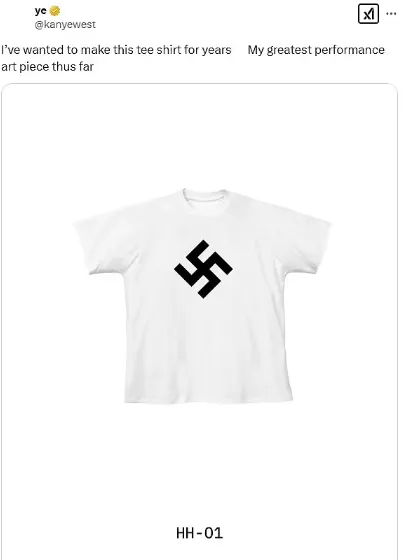 Nazi symbol on the T-shirt