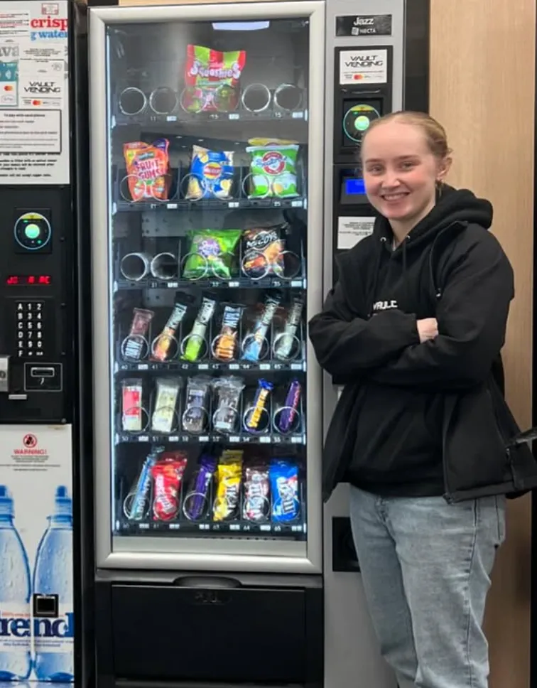 The initial sale of her vending machine allowed her to buy a second one